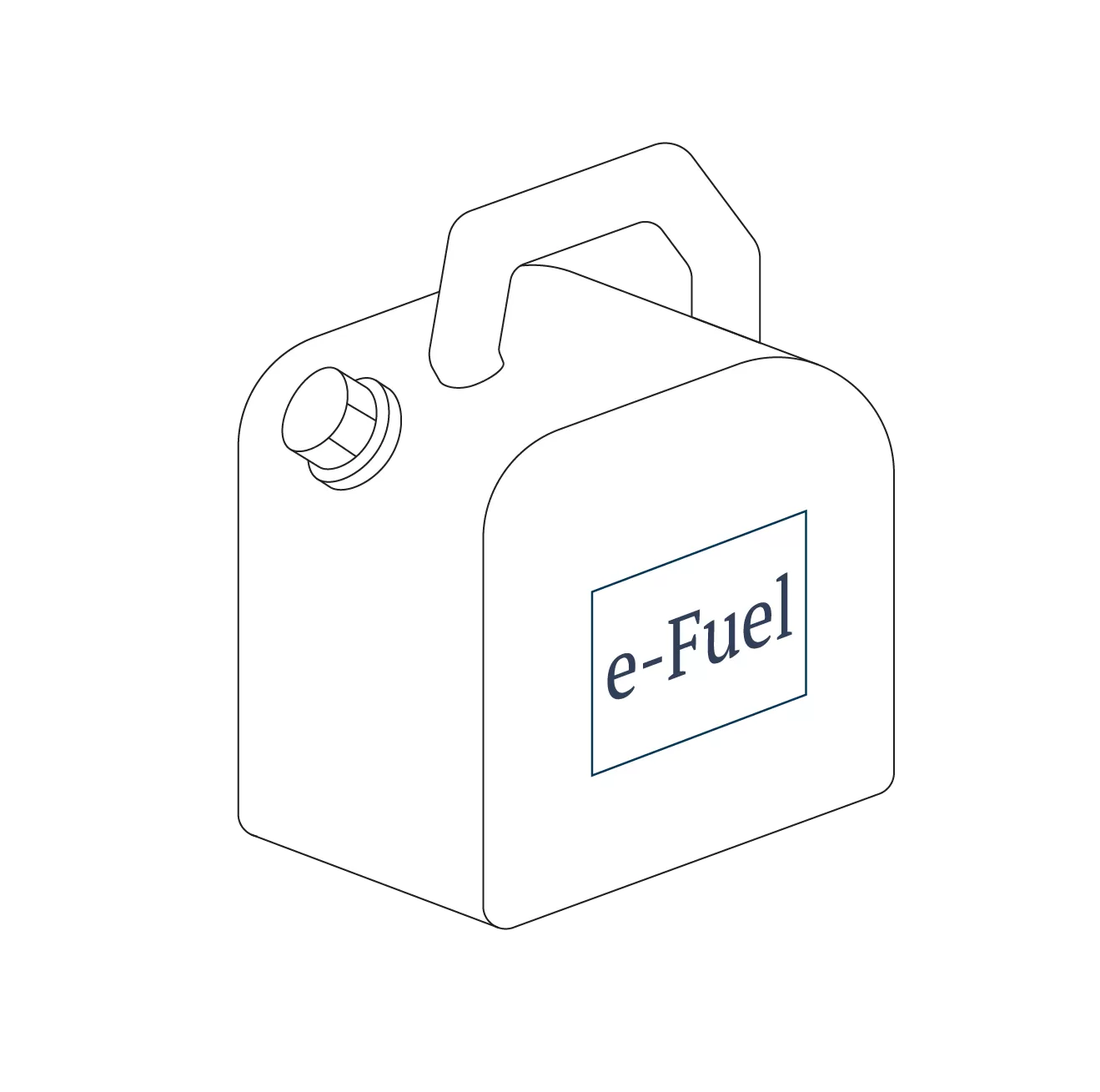 Verbeelding van een jerrycan met syntetische brandstof.